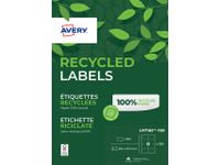 Etiket Avery Lr7165-100 99.1x67.7mm Recycled Wit 800 Stuks