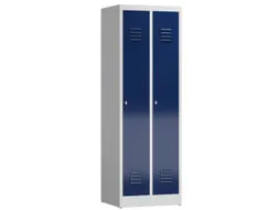 garderobekast 1800x590x500mm 2vak klink sokkel romp RAL7035 RAL5010
