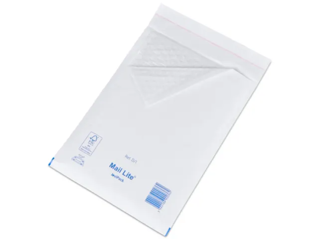 Luchtkussenenvelop Mail Lite J/6 wit 92 g/m² 300x440 100 stuks