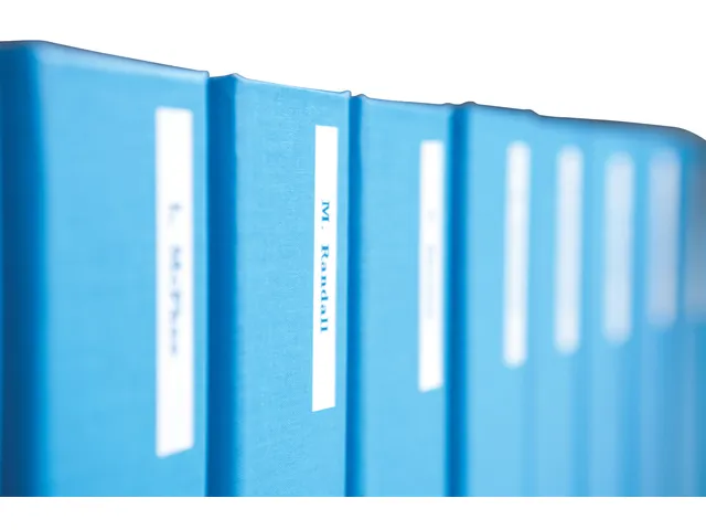Labeltape Dymo LabelManager D1 polyester 9mm blauw op wit