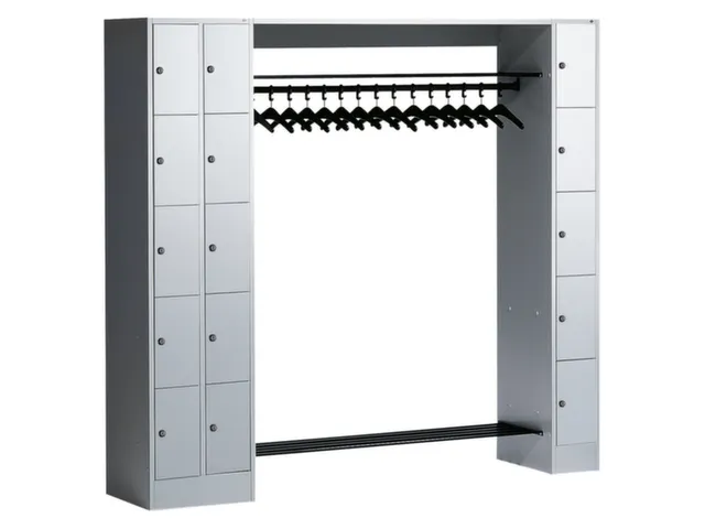 Garderobe Vakkenkastsysteem 1950x2100x480mm 15 Vakken 15 Hangers