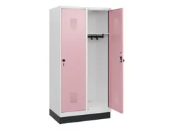 schoollocker,HxBxD 1630x800x500mm,2vak,vak B 400mm,draaigrendel,sokkel