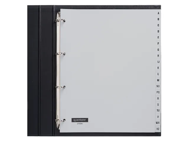 Tabbladen Quantore A4 4-gaats 20-delig met alfabet breed PP