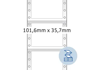 Etiket Herma 8212 101.6x35.7mm Pinfeed 1-baans Wit 4000 stuks - 3