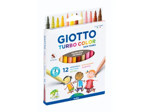 Viltstift Giotto Turbo Color Skin Tones set à 12 kleuren