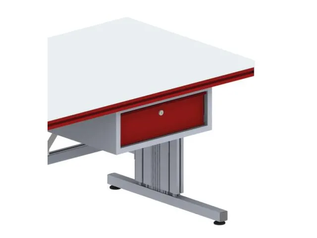 Lade,v. paktafel,HxBxD 200x527x510mm,romp RAL9006,front RAL3003