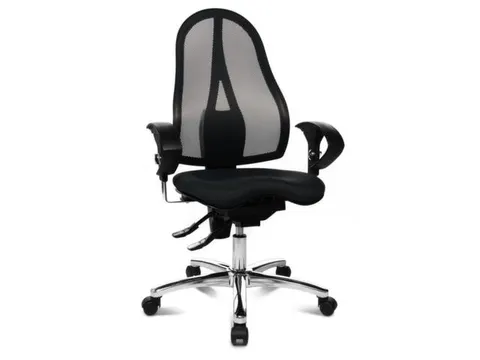 Draaistoel Zwart H X B X D 460-560X 480X 450Mm Netbekleding Rugleuning