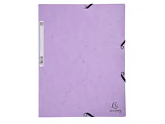 Elastomap Exacompta Aquarel A4 3 kleppen 400gr glanskarton lila