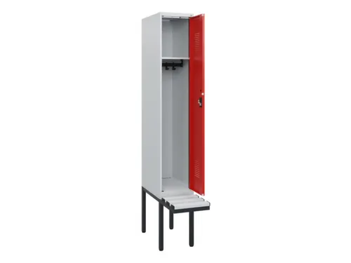 locker met bank,HxBxD 1950x300x815mm,1vak,vak B 300mm,cilinderslot
