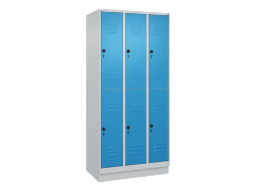 dubbeldekse locker,HxBxD 1950x900x500mm,3x2vak.,vak B 300mm
