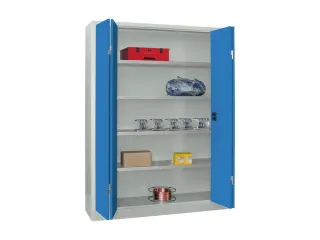 Ruime Vouwdeurkast 1950x1500x400mm 4legborden Ral7035 Front Ral5012 - 1