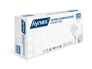 Handschoen Hynex nitril M wit 3.5g 100 stuks - 2