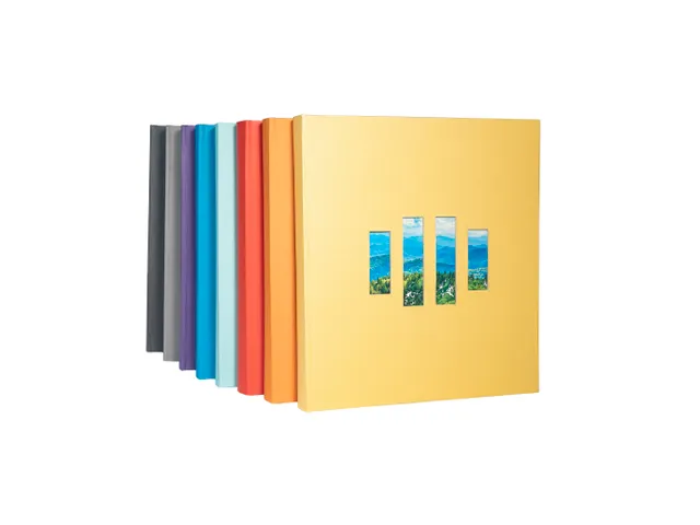 Fotoalb boek 60p zw. 29x32 MILANO Oranje