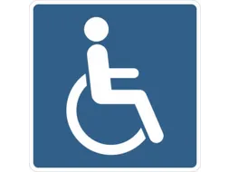 Aanwijzingsbord,Rolstoelrijder,Folie,Blauw/Wit,Zelfklevend