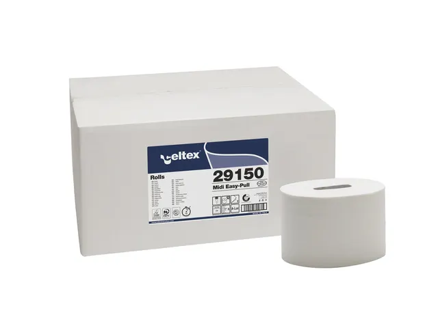 Toiletpapier Celtex MM Prime Midi 2-laags wit 576 vel doos 12 rol