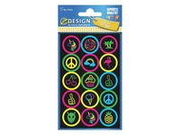 Neon etiket Z-design Kids buttons pakje a 1 vel