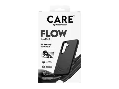 PanzerGlass CARE by Flow Case Black w. Qi Samsung Galaxy S26, Ho