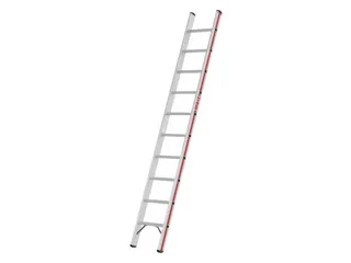 ladder,eenzijdig,10,verstevigde treden,balk L 2,72m,aluminium - 2