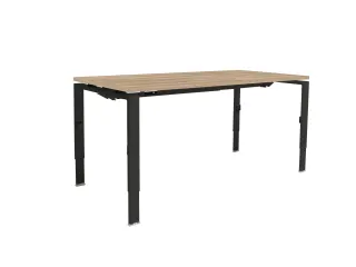 Bureau Linesto N4 hoogte instelbaar 140x80cm honey castello 25mm zwart - 1