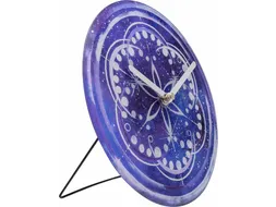 Tafelklok Nextime dia 20cm indigo glas Cosmo Indigo Tafel