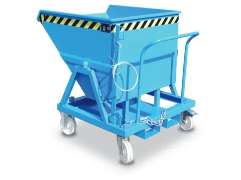 Kiepbak Staalplaat 1115x1010x1220mm Inh. 0.40m³ 1000kg Blauw