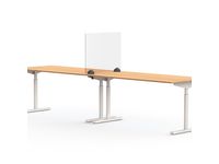 Scheidingsscherm Voor dubbel bureau met Bureauklem 58x75cm Plexiglas