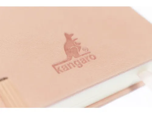 Schetsboek Kangaro A6 oud roze PU hardcover 80 blad 140 grams roomwit