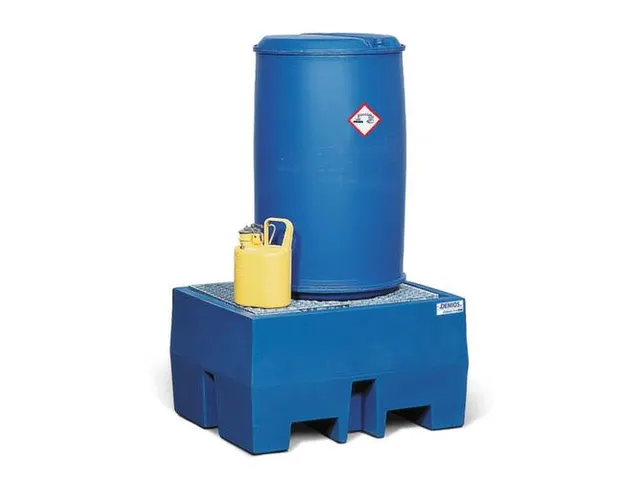 PE-opvangbak,v. 1x200l vat/kleinemballage,opvangvol. 240l