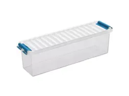 Q-line opbergbox 1,3L transparant blauw - 27x8,4x9cm