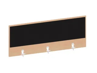 baliepaneel,v. bureau,aanbouw achter,B 1200mm,NE-esdoorn,BN8033-zwart - 1