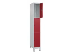 lockerkast,HxBxD 1950x300x500mm,1x3vakken,vak B 300mm,cil.-slot,voeten