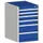 ladekast HxBxD 800x525x525mm 6laden romp RAL7035 front RAL5010