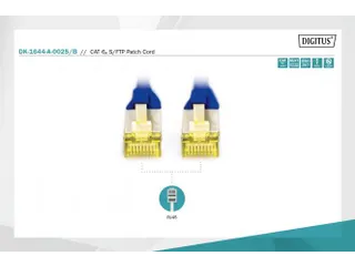 CAT 6A S-FTP patchkabel Cu LSZH AWG 26/7 Lengte 0,25m Blauw - 2