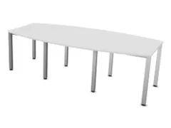 vergadertafel,HxBxD 740x2400x1200mm,vatvormig,Bl-wit