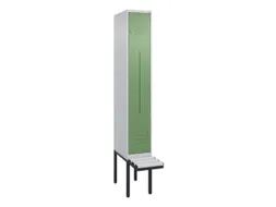 Z-garderobekast,HxBxD 2120x300x815mm,2vak,vak B 300mm,cil.-slot