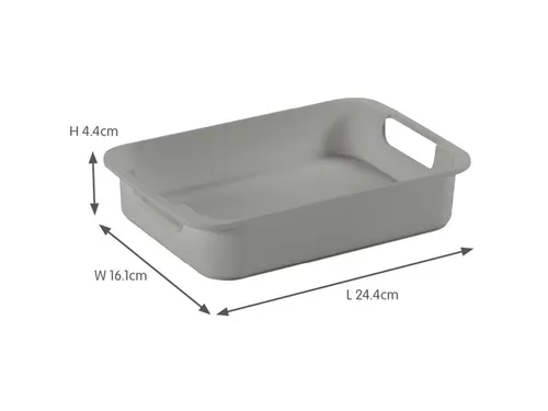 Sigma Home tray maat S lichtgrijs - buitenmaten 24,4x16,1x4,4cm