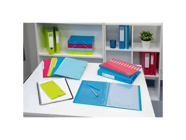 Elastomap A4 3 Kleppen Gelamineerd Glanskarton 600gr Assorti