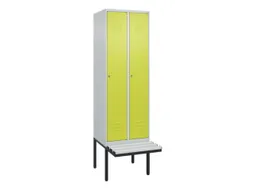 locker voor scheiding van kleding,HxBxD 2120x600x815mm,2vak