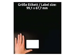 inkjetetiket Avery 99,1x67,7mm wit 25 vel 8 etiketten per vel - 5