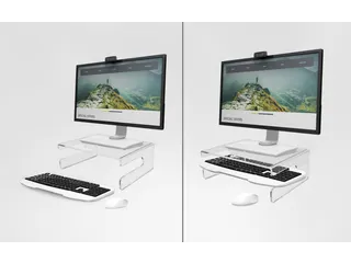 Monitorstandaard Transparant Acryl 120mm - 16