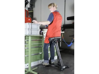 Stahulp Staalbuis H 670-900Mm Pu-Schuimzitting Zwart Schuine Zuil - 3