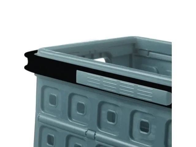 Square vouwkrat 24L zwart antraciet - 43,5x31x21,3cm