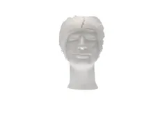 Haarnet Pp Non Woven Clip Cap Wit 53cm maat L 2-elastiek Detectable 10