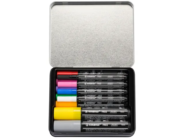 Acrylmarker STABILO Free Acrylic Starter Kit assorti 11 stuks