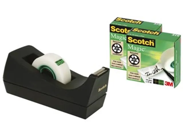 plakbandafroller C38 zwart inclusief 3 rolletjes