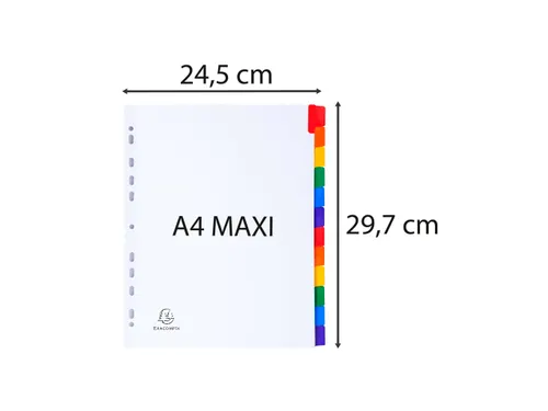 Tabblad Karton 160 Gram A4 + index 12 tabs wit