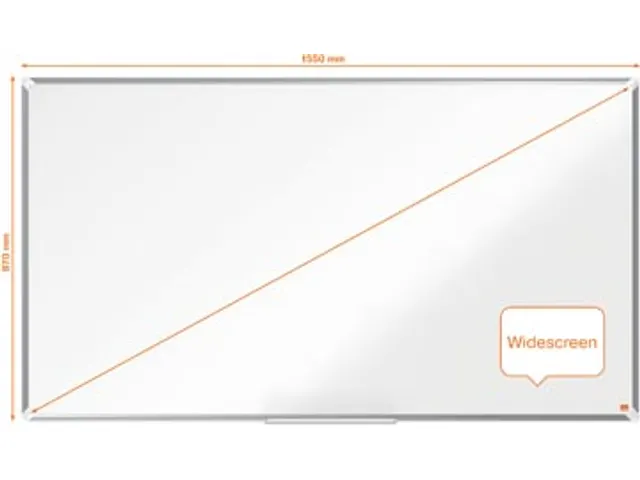 Premium Plus whiteboard, gelakt staal, 155 x 87 cm