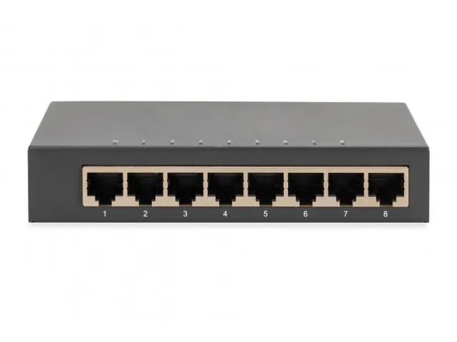 8-poorts Gigabit Switch, desktop, onbeheerd, metalen behuizing