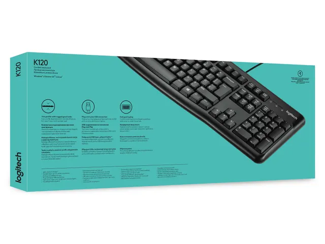 Toetsenbord K120 USB 2.0 AZERTY BE Zwart
