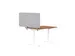 Akoestisch PET-vilt scheidingsscherm bureau lichtgrijs 60x120cm